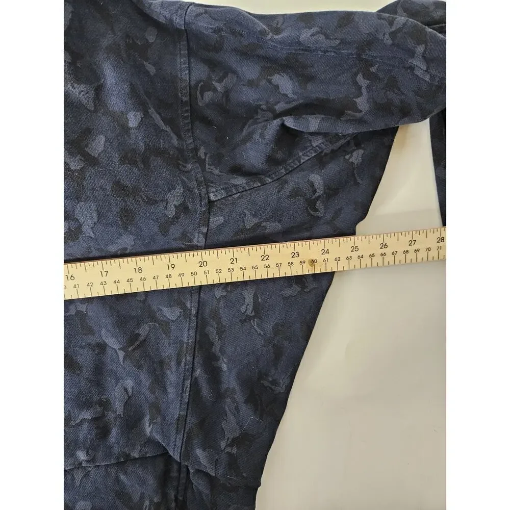 Athleta Women's Blue Farallon Print Pullover Hoody Hoodie Sweater Size Small - Picture 4 of 8